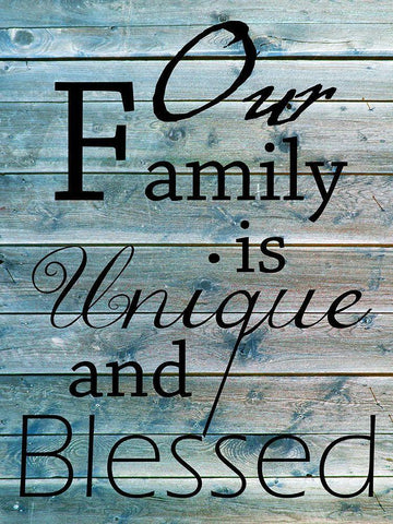Blessed Family White Modern Wood Framed Art Print with Double Matting by Lewis, Sheldon