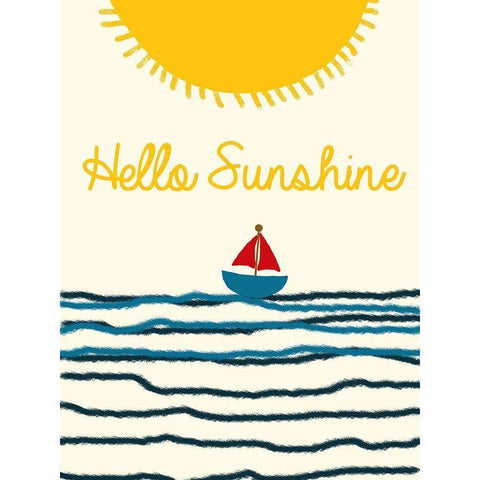 Sunshine White Modern Wood Framed Art Print by Lewis, Sheldon