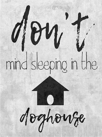 Doghouse Black Ornate Wood Framed Art Print with Double Matting by Lewis, Sheldon