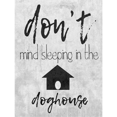 Doghouse Black Modern Wood Framed Art Print by Lewis, Sheldon