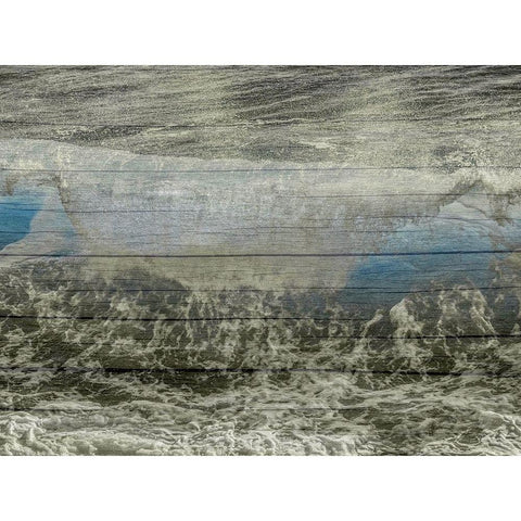 Blast Of Blue Black Modern Wood Framed Art Print by Lewis, Sheldon