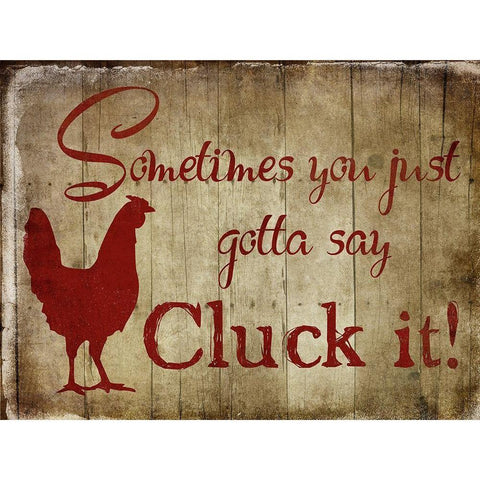 Whole Lot Of Clucks Gold Ornate Wood Framed Art Print with Double Matting by Lewis, Sheldon