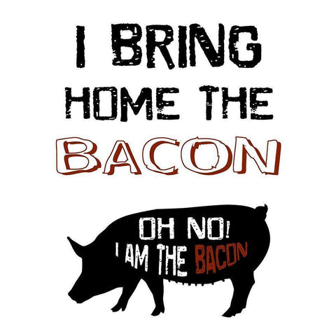 Bacon Boss White Modern Wood Framed Art Print by Lewis, Sheldon