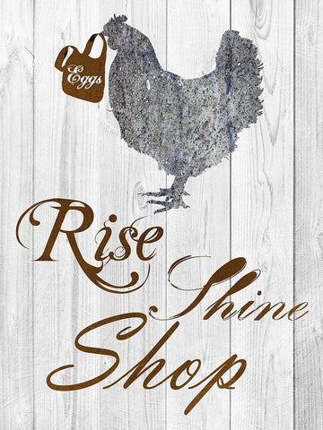 Rise And Shop White Modern Wood Framed Art Print with Double Matting by Lewis, Sheldon