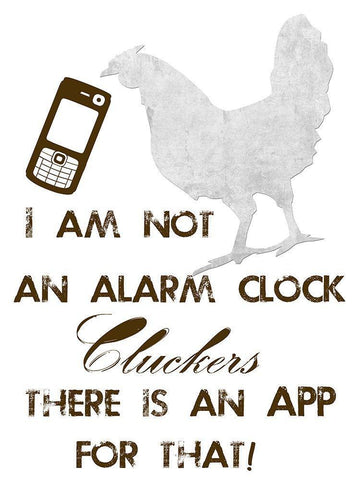 Rooster White Modern Wood Framed Art Print with Double Matting by Lewis, Sheldon
