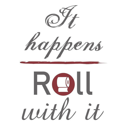 Roll With It White Modern Wood Framed Art Print by Lewis, Sheldon