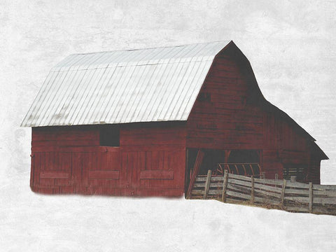 Spice Barn White Modern Wood Framed Art Print with Double Matting by Lewis, Sheldon