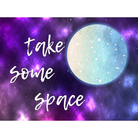 Take Some Space Black Modern Wood Framed Art Print with Double Matting by Lewis, Sheldon