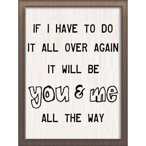 You And Me White Modern Wood Framed Art Print by Lewis, Sheldon