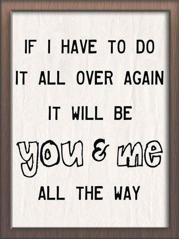 You And Me White Modern Wood Framed Art Print with Double Matting by Lewis, Sheldon
