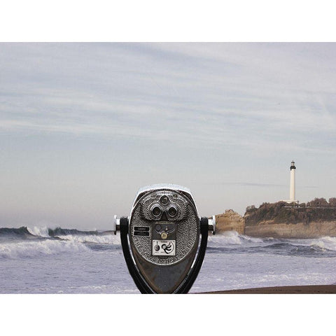 View Point Black Modern Wood Framed Art Print by Lewis, Sheldon