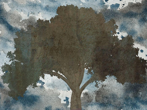 Back Woods Black Ornate Wood Framed Art Print with Double Matting by Lewis, Sheldon