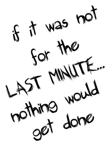 Last Minute White Modern Wood Framed Art Print with Double Matting by Lewis, Sheldon