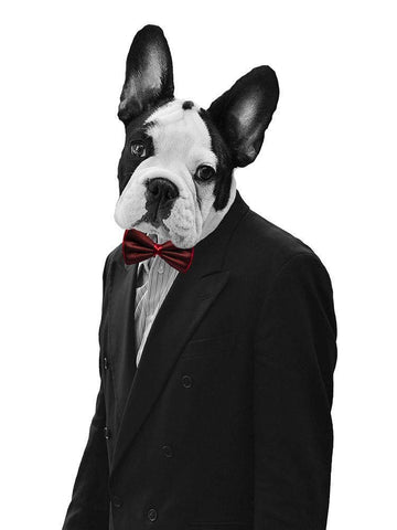 French Man White Modern Wood Framed Art Print with Double Matting by Lewis, Sheldon