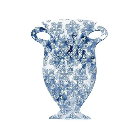 Floral Vase 2 White Modern Wood Framed Art Print by Lewis, Sheldon