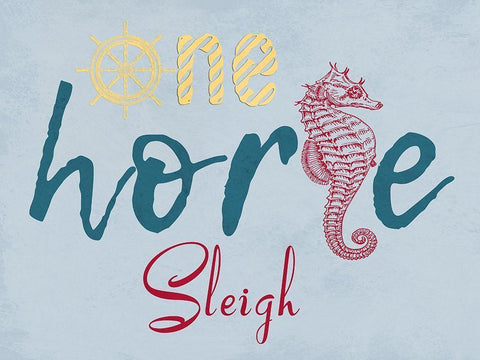 One Horse White Modern Wood Framed Art Print with Double Matting by Lewis, Sheldon