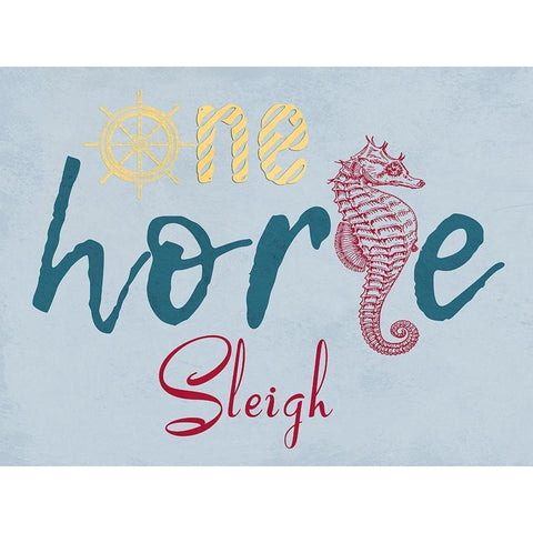 One Horse Black Modern Wood Framed Art Print by Lewis, Sheldon