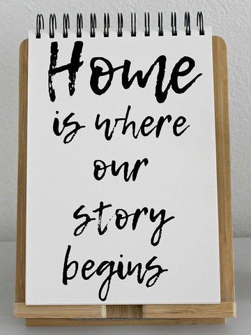 Our Story White Modern Wood Framed Art Print with Double Matting by Lewis, Sheldon