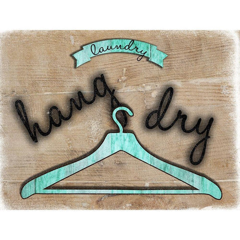 Hang Dry White Modern Wood Framed Art Print by Lewis, Sheldon