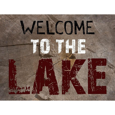 Lake Welcome Gold Ornate Wood Framed Art Print with Double Matting by Lewis, Sheldon