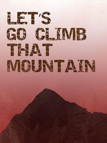Climb That Mountain Black Ornate Wood Framed Art Print with Double Matting by Lewis, Sheldon