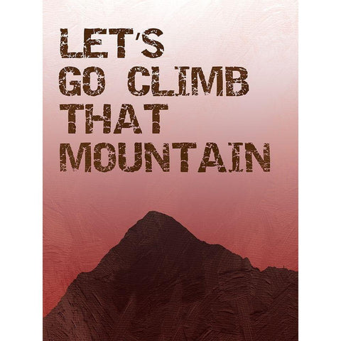 Climb That Mountain Black Modern Wood Framed Art Print with Double Matting by Lewis, Sheldon