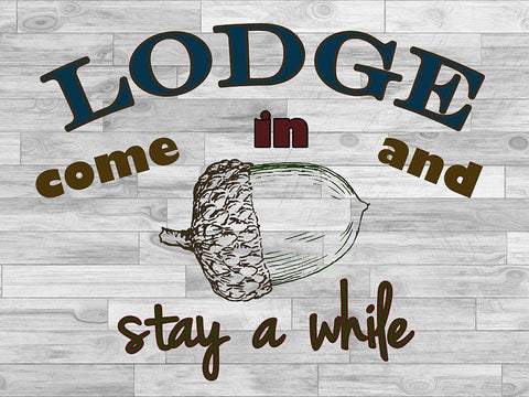 Everyday At The Lodge White Modern Wood Framed Art Print with Double Matting by Lewis, Sheldon