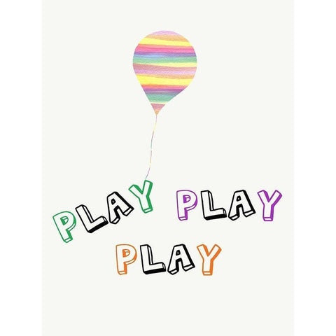 Play Play Play Gold Ornate Wood Framed Art Print with Double Matting by Lewis, Sheldon