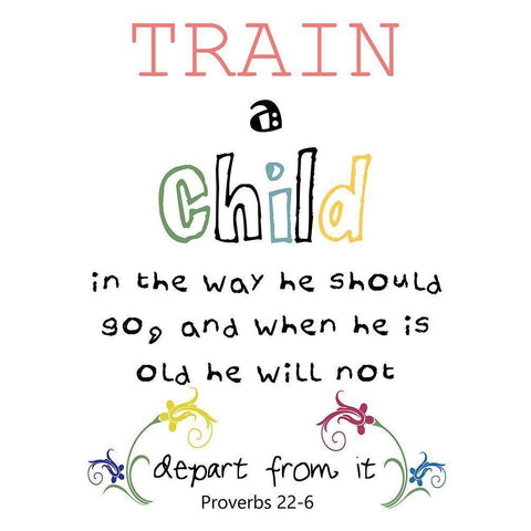 Train A Child Black Modern Wood Framed Art Print by Lewis, Sheldon