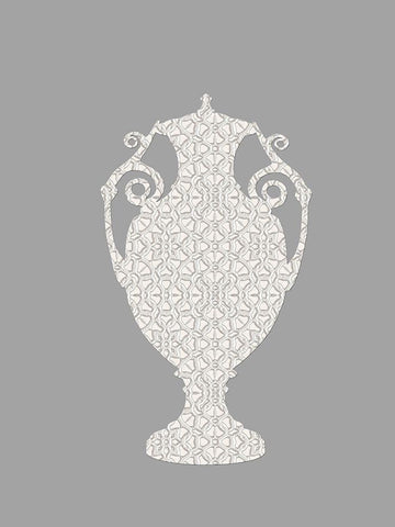 Soft Neutrals Black Ornate Wood Framed Art Print with Double Matting by Lewis, Sheldon