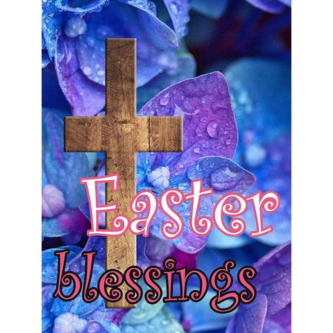 Easter Blessings White Modern Wood Framed Art Print by Lewis, Sheldon