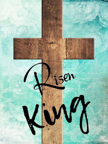 Risen King White Modern Wood Framed Art Print with Double Matting by Lewis, Sheldon