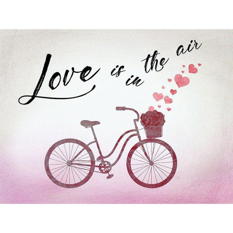 Love In The Air White Modern Wood Framed Art Print by Lewis, Sheldon