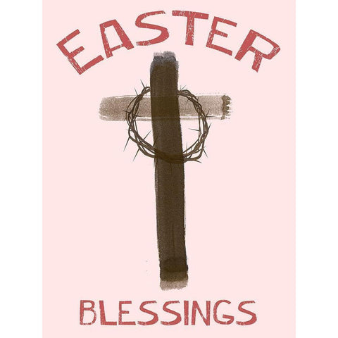 Easter Blessings White Modern Wood Framed Art Print by Lewis, Sheldon