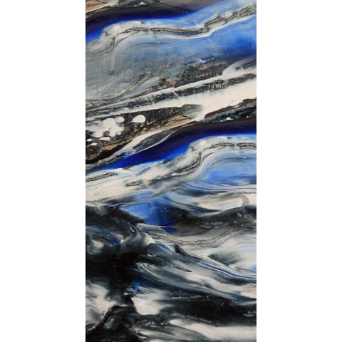 Blending Blue 1 Gold Ornate Wood Framed Art Print with Double Matting by Lewis, Sheldon