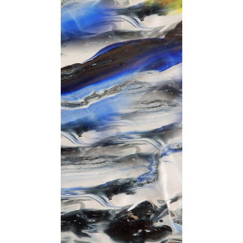 Blending Blue 2 Black Modern Wood Framed Art Print by Lewis, Sheldon