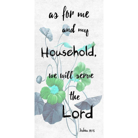 Joshua 24-15 White Modern Wood Framed Art Print by Lewis, Sheldon