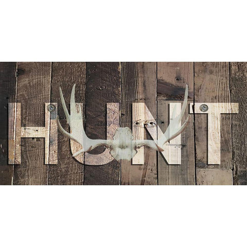 Hunt Black Modern Wood Framed Art Print with Double Matting by Lewis, Sheldon