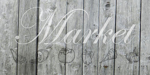 Market Black Ornate Wood Framed Art Print with Double Matting by Lewis, Sheldon