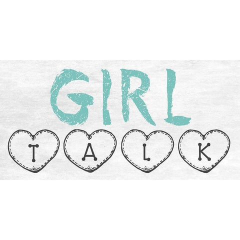 Girl Talk White Modern Wood Framed Art Print by Lewis, Sheldon