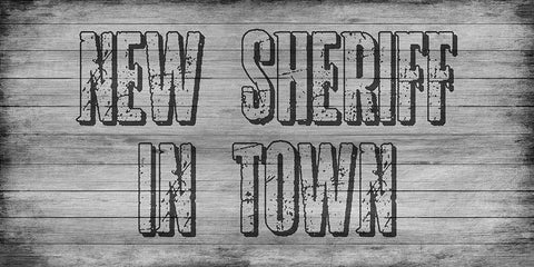 New Sheriff Black Ornate Wood Framed Art Print with Double Matting by Lewis, Sheldon