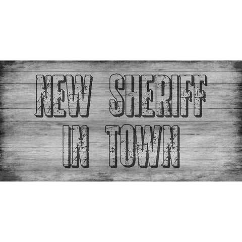 New Sheriff Black Modern Wood Framed Art Print with Double Matting by Lewis, Sheldon