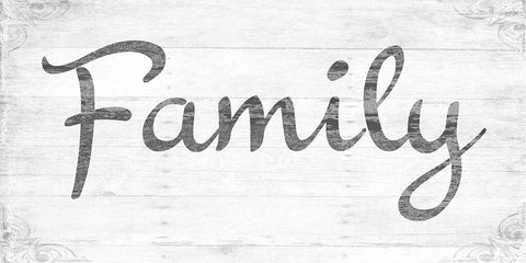 Family Black Ornate Wood Framed Art Print with Double Matting by Lewis, Sheldon