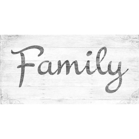 Family Black Modern Wood Framed Art Print by Lewis, Sheldon