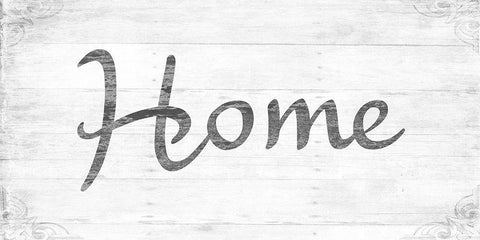 Home Black Ornate Wood Framed Art Print with Double Matting by Lewis, Sheldon