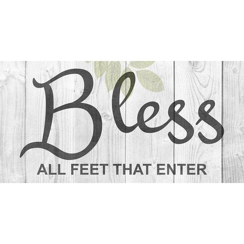Bless Everyone Black Modern Wood Framed Art Print by Lewis, Sheldon