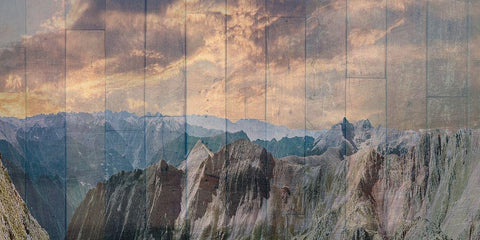 Far Out In The Distance White Modern Wood Framed Art Print with Double Matting by Lewis, Sheldon