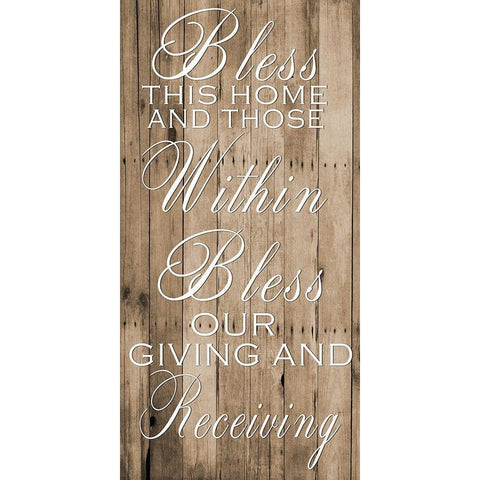 Bless Black Modern Wood Framed Art Print with Double Matting by Lewis, Sheldon