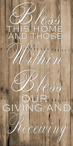 Bless Black Ornate Wood Framed Art Print with Double Matting by Lewis, Sheldon