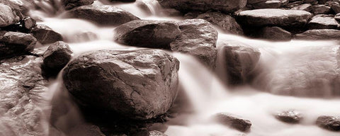 Mystic River Black Ornate Wood Framed Art Print with Double Matting by Lewis, Sheldon